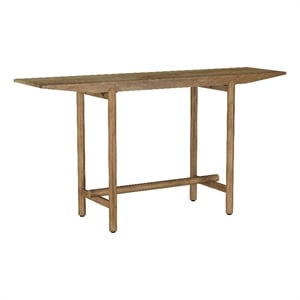 Pemberly Row Slim Solid Wood Entryway Console Table in Natural Mango