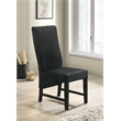 Pemberly Row Upholstered Corduroy Dining Side Chair Set of 2 in Black