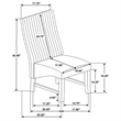 Pemberly Row Upholstered Corduroy Dining Side Chair Set of 2 in Black