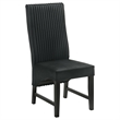 Pemberly Row Upholstered Corduroy Dining Side Chair Set of 2 in Black