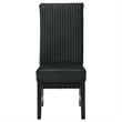 Pemberly Row Upholstered Corduroy Dining Side Chair Set of 2 in Black
