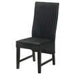 Pemberly Row Upholstered Corduroy Dining Side Chair Set of 2 in Black