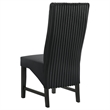 Pemberly Row Upholstered Corduroy Dining Side Chair Set of 2 in Black