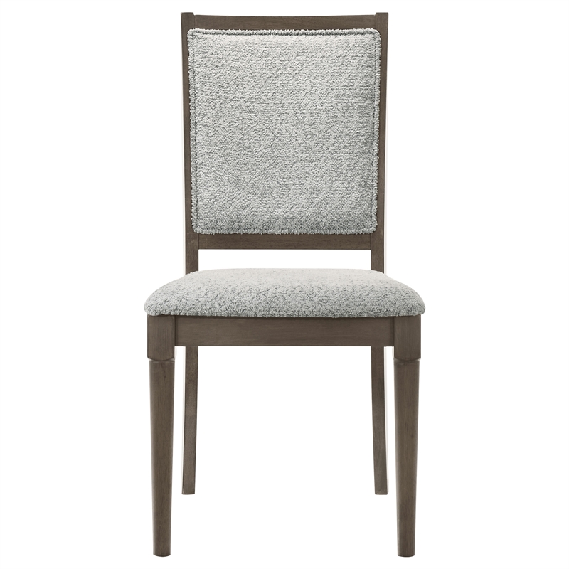 Pemberly Row Upholstered Dining Side Chair Set of 2 in Dark Brown