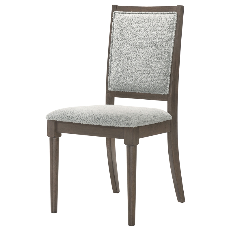 Pemberly Row Upholstered Dining Side Chair Set of 2 in Dark Brown