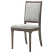 Pemberly Row Upholstered Dining Side Chair Set of 2 in Dark Brown