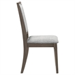 Pemberly Row Upholstered Dining Side Chair Set of 2 in Dark Brown
