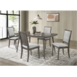 Pemberly Row 5-piece 59-inch Rectangular Dining Set in Dark Brown