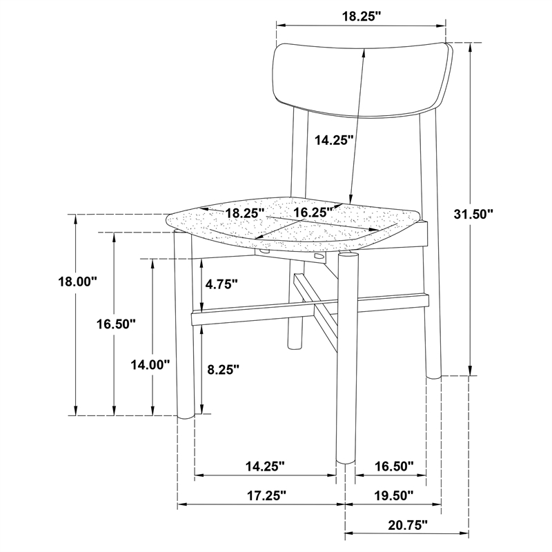 Pemberly Row 5-piece 59-inch Rectangular Wood Dining Set in White Washed