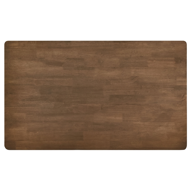 Pemberly Row 59-inch Rectangular Solid Wood Dining Table in Natural Walnut