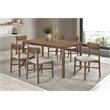 Pemberly Row 59-inch Rectangular Solid Wood Dining Table in Natural Walnut