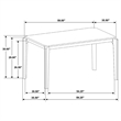 Pemberly Row 59-inch Rectangular Wood Dining Table in Dark Brown