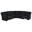 Pemberly Row Upholstered Power Reclining Sectional Sofa in Steel Gray