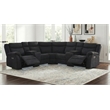 Pemberly Row Upholstered Power Reclining Sectional Sofa in Steel Gray