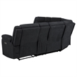 Pemberly Row Upholstered Power Reclining Sectional Sofa in Steel Gray