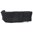 Pemberly Row Upholstered Power Reclining Sectional Sofa in Steel Gray