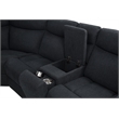 Pemberly Row Upholstered Power Reclining Sectional Sofa in Steel Gray