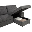Pemberly Row Sleeper Sectional with Speaker and Storage Chaise in Gray