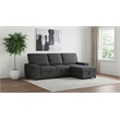 Pemberly Row Sleeper Sectional with Speaker and Storage Chaise in Gray