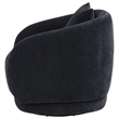 Pemberly Row Chenille Upholstered Swivel Accent Chair in Navy