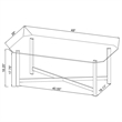 Pemberly Row Tempered Glass Top Metal Base Cocktail Coffee Table in Chrome
