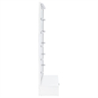 Pemberly Row 1-Drawer Lighted Full-Length Floor Mirror in White High Gloss
