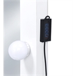 Pemberly Row 1-Drawer Lighted Full-Length Floor Mirror in White High Gloss