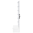 Pemberly Row 1-Drawer Lighted Full-Length Floor Mirror in White High Gloss