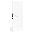Pemberly Row 1-Drawer Lighted Full-Length Floor Mirror in White High Gloss