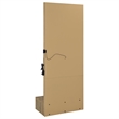 Pemberly Row 1-Drawer Lighted Full-Length Floor Glass Mirror in Brown