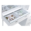 Pemberly Row 5-Drawer Makeup Vanity With LED Mirror in White High Gloss