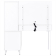 Pemberly Row 5-Drawer Makeup Vanity With LED Mirror in White High Gloss
