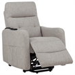 Pemberly Row Upholstered Fabric Power Lift Recliner Chair in Taupe
