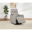 Pemberly Row Upholstered Fabric Power Lift Recliner Chair in Taupe
