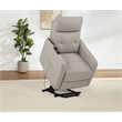 Pemberly Row Upholstered Fabric Power Lift Recliner Chair in Taupe