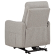 Pemberly Row Upholstered Fabric Power Lift Recliner Chair in Taupe