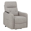 Pemberly Row Upholstered Fabric Power Lift Recliner Chair in Taupe