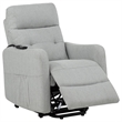 Pemberly Row Upholstered Fabric Power Lift Recliner Chair in Light Gray