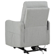 Pemberly Row Upholstered Fabric Power Lift Recliner Chair in Light Gray
