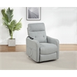 Pemberly Row Upholstered Fabric Power Lift Recliner Chair in Light Gray