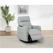 Pemberly Row Upholstered Fabric Power Lift Recliner Chair in Light Gray