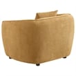 Pemberly Row Contemporary Fabric Upholstered Accent Chair in Mustard Yellow