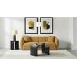 Pemberly Row Contemporary Fabric Upholstered Sofa in Mustard Yellow