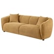 Pemberly Row Contemporary Fabric Upholstered Sofa in Mustard Yellow