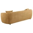 Pemberly Row Contemporary Fabric Upholstered Sofa in Mustard Yellow