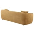 Pemberly Row Contemporary Fabric Upholstered Sofa in Mustard Yellow