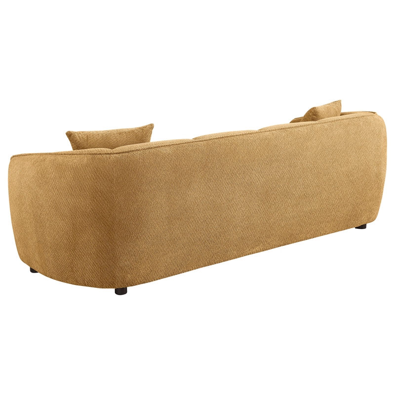 Pemberly Row 2-Piece Fabric Upholstered Sofa Set in Mustard Yellow