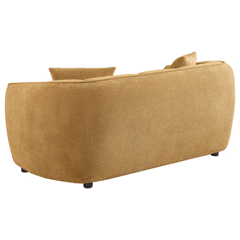Pemberly Row 2-Piece Fabric Upholstered Sofa Set in Mustard Yellow