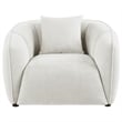 Pemberly Row Contemporary Fabric Upholstered Accent Chair in Sand