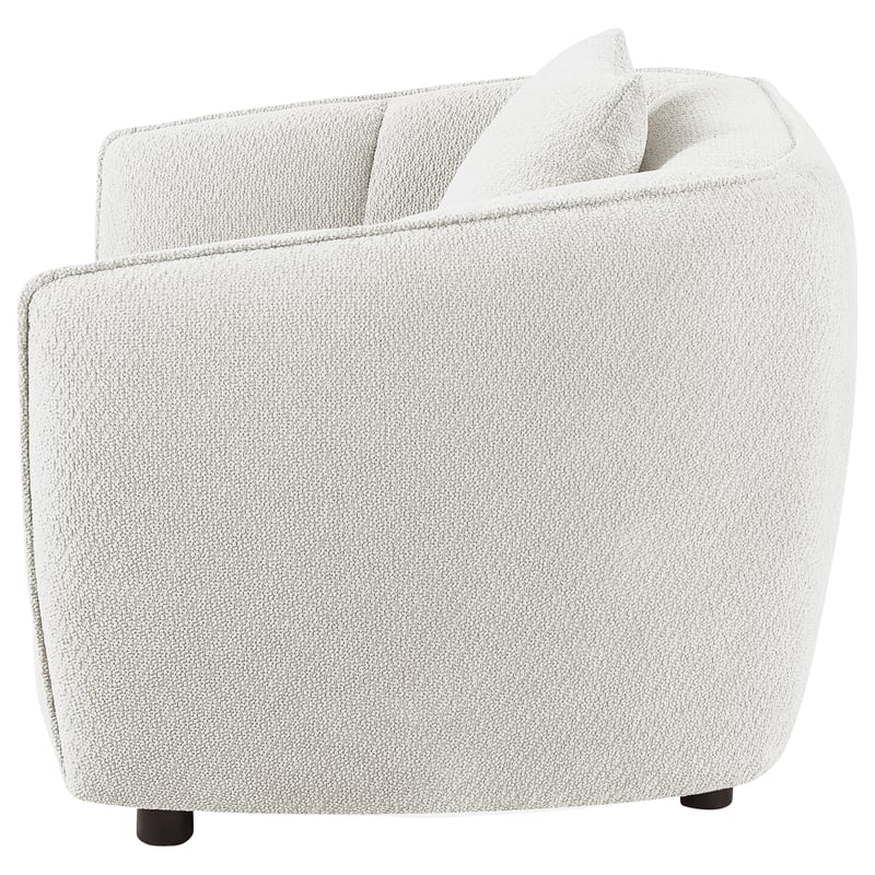 Pemberly Row Contemporary Fabric Upholstered Accent Chair in Sand